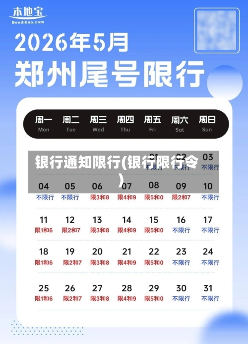 银行通知限行(银行限行令)
