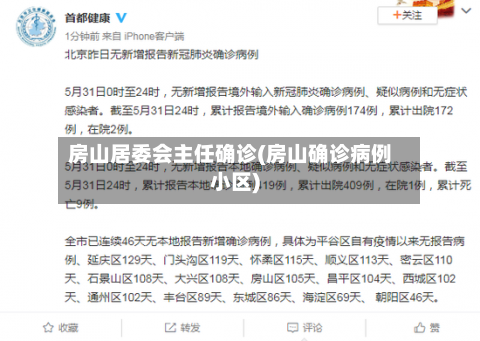 房山居委会主任确诊(房山确诊病例小区)-第3张图片
