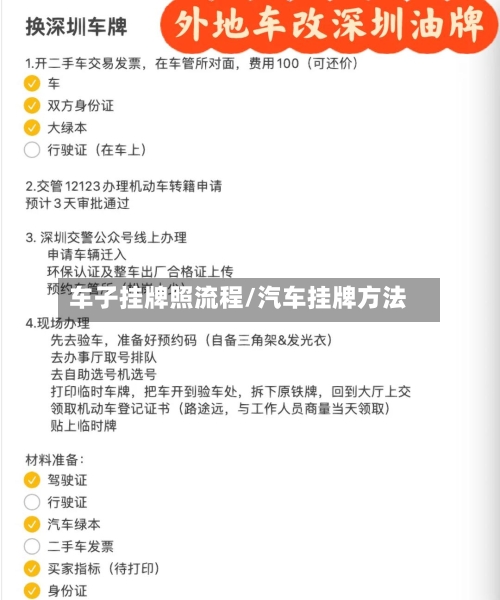 车子挂牌照流程/汽车挂牌方法