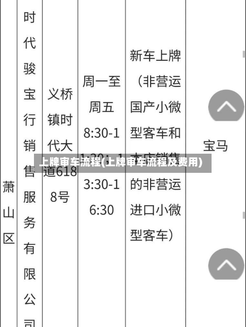 上牌审车流程(上牌审车流程及费用)-第2张图片