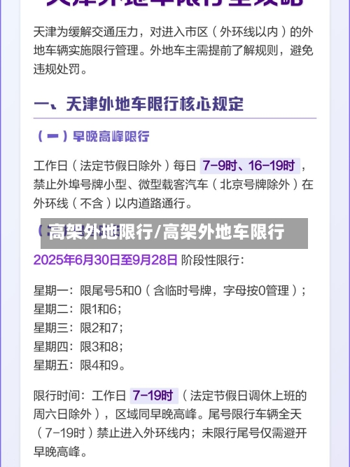 高架外地限行/高架外地车限行