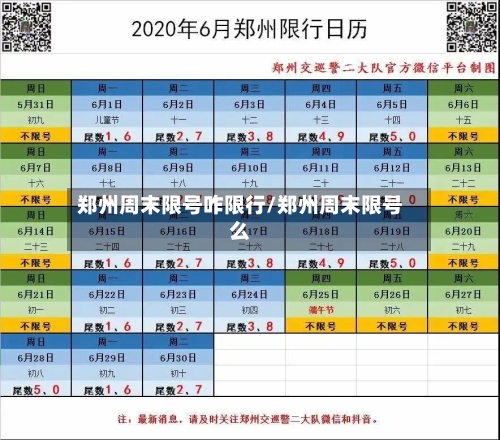 郑州周末限号咋限行/郑州周末限号么