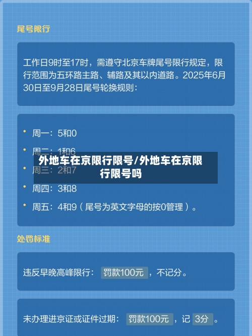 外地车在京限行限号/外地车在京限行限号吗
