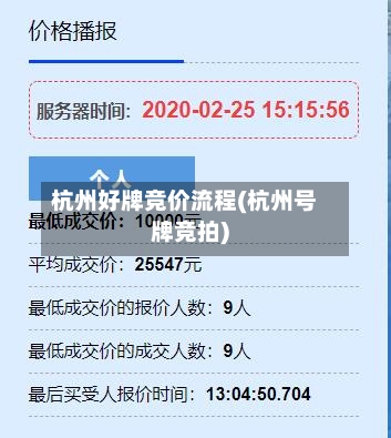 杭州好牌竞价流程(杭州号牌竞拍)-第3张图片