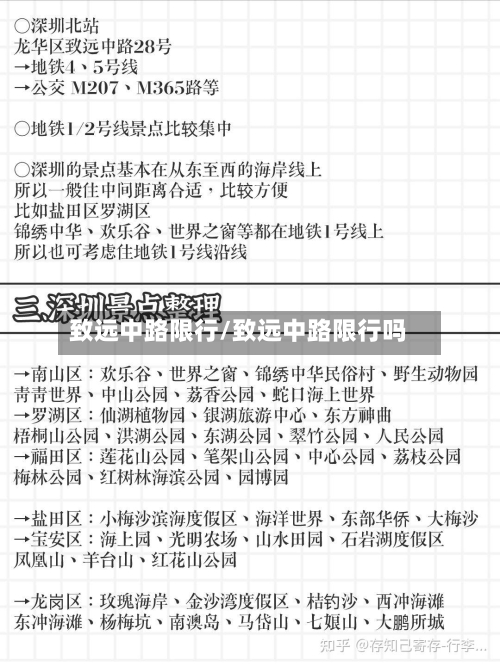 致远中路限行/致远中路限行吗
