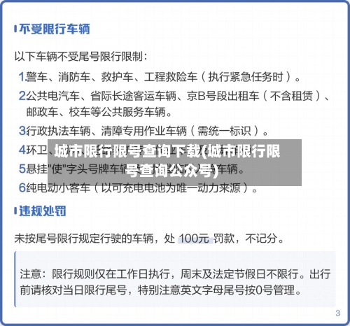 城市限行限号查询下载(城市限行限号查询公众号)-第2张图片