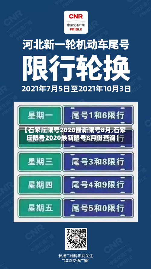 【石家庄限号2020最新限号8月,石家庄限号2020最新限号8月份查询】-第2张图片