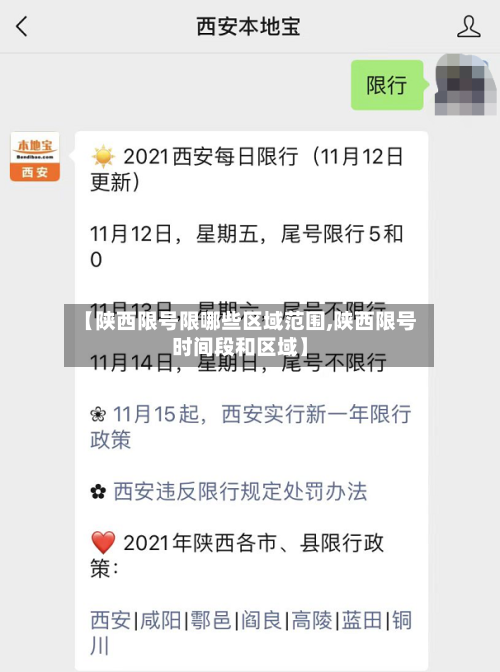 【陕西限号限哪些区域范围,陕西限号时间段和区域】-第2张图片