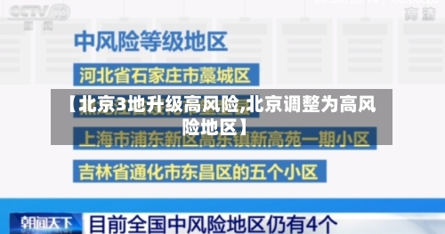 【北京3地升级高风险,北京调整为高风险地区】