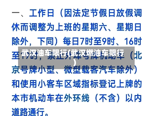 武汉油车限行(武汉燃油车限行)-第3张图片