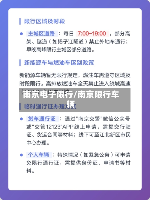 南京电子限行/南京限行车辆-第3张图片