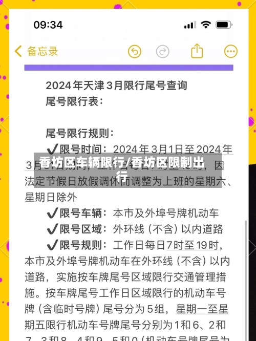 香坊区车辆限行/香坊区限制出行